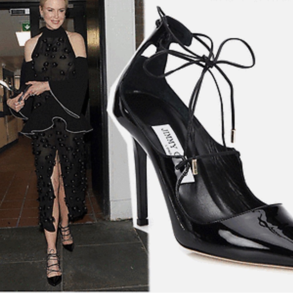 Black Jimmy Choo Ankle lace up shoes